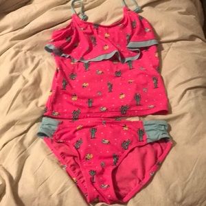 Justice sz 14 cactus tankini. Excellent condition